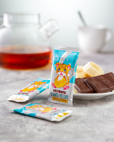 Молочный - Леопард Тип-Топ с бананом