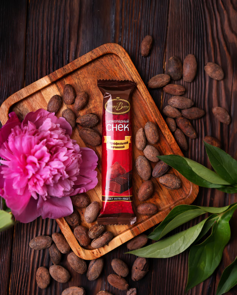 Шоколадный снек с трюфельной начинкой