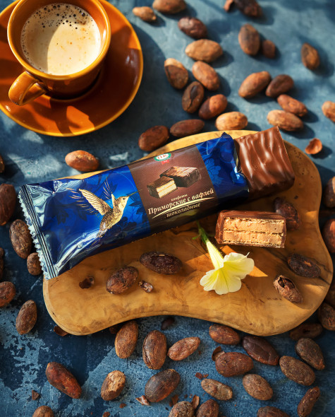 Вафельные - Приморские с вафлей шоколадные