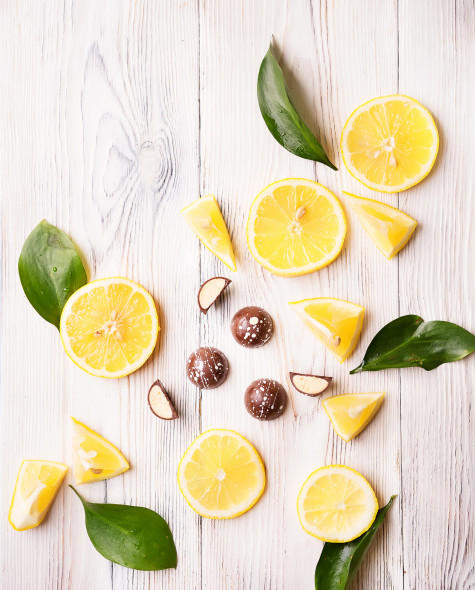 Лимон на какао-масле