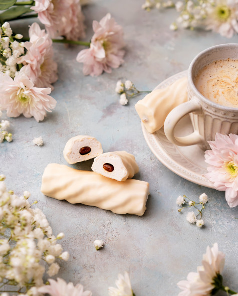 Зефирные палочки со сгущённым молоком в белой глазури