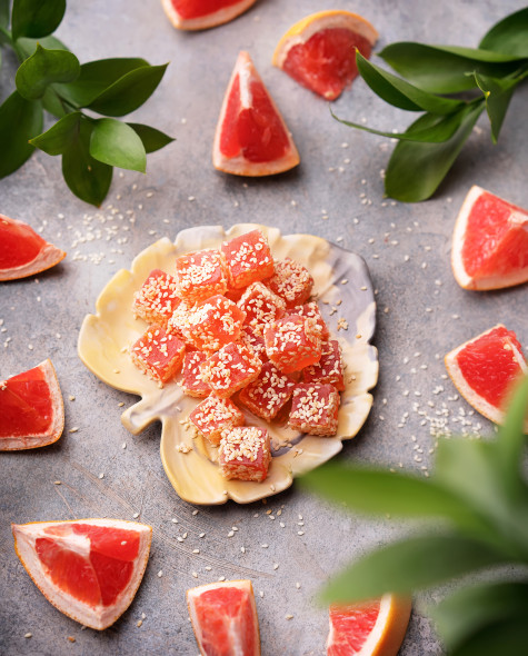 С грейпфрутом в кунжуте