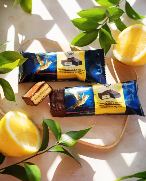 Приморские с вафлей с лимонным вкусом