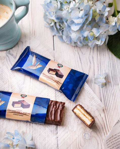 Приморские с вафлей сливочные